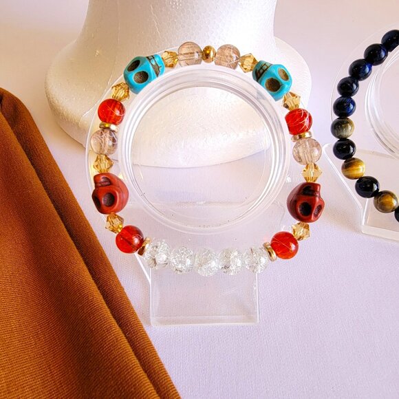 Multicolor And Brown Boho Headbands With Matching Bracelet Sets, Womens Size M main image 12